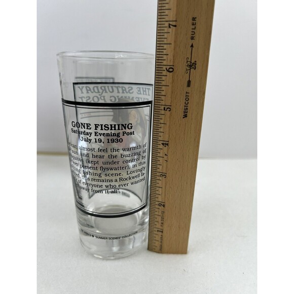 Arby's Summer Scenes Collection Saturday Evening Post Drinking Glass Set 1987 - Picture 11 of 11